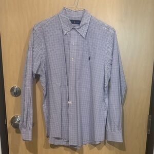 Ralph Lauren Navy and White Checkered Shirt